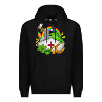Black nurse  st patricks Premium Hoodie - AdoDesignShop