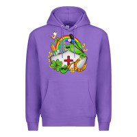 Purple nurse  st patricks Premium Hoodie - AdoDesignShop