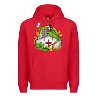 Red nurse  st patricks Premium Hoodie - AdoDesignShop