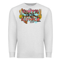 Oatmeal Heather queen of the kitchen Premium Sweatshirt - Zillion Design Studio