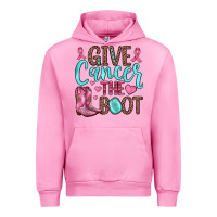 Fuchsia Pink give cancer the boot Urban Hoodie - JahusDesignShop