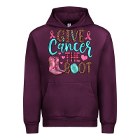 Mauve Wine give cancer the boot Urban Hoodie - JahusDesignShop