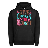 Pigment Black give cancer the boot Urban Hoodie - JahusDesignShop