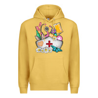 Antique Gold nurse  easter Premium Hoodie - AdoDesignShop