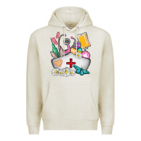 Oatmeal Heather nurse  easter Premium Hoodie - AdoDesignShop