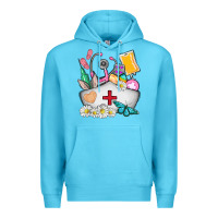 Ocean Blue nurse  easter Premium Hoodie - AdoDesignShop