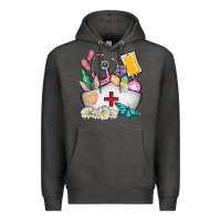 Charcoal Heather nurse  easter Premium Hoodie - AdoDesignShop