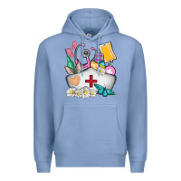 Colony Blue nurse  easter Premium Hoodie - AdoDesignShop