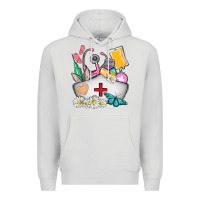 Dove Grey nurse  easter Premium Hoodie - AdoDesignShop
