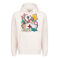 Pale Pink nurse  easter Premium Hoodie - AdoDesignShop