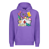 Purple nurse  easter Premium Hoodie - AdoDesignShop