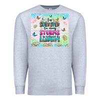 Heather Grey ive survived too many storms Premium Sweatshirt - texasbilliewilder