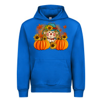 Cobalt fall scarecrow with pumpkins Urban Hoodie - Artiststas