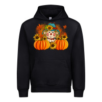 Foreset Green fall scarecrow with pumpkins Urban Hoodie - Artiststas