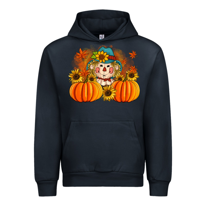 Fall Scarecrow With Pumpkins Urban Hoodie by Artiststas | Teevron