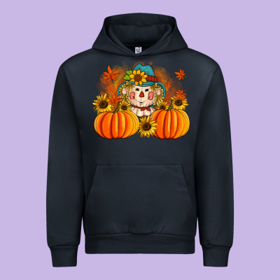 Fall Scarecrow With Pumpkins Urban Hoodie Designed By Artiststas