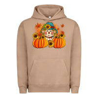 Pigment Burro fall scarecrow with pumpkins Urban Hoodie - Artiststas