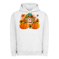 Pigment Lunar Rock fall scarecrow with pumpkins Urban Hoodie - Artiststas