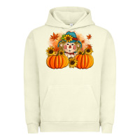 Pigment Pistachio fall scarecrow with pumpkins Urban Hoodie - Artiststas