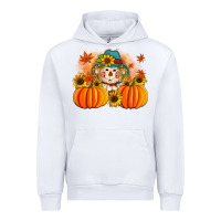 White fall scarecrow with pumpkins Urban Hoodie - Artiststas