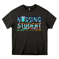 Asphalt Nursing Student No Sleep No Money No Life Heavy Core Tee - CowhideDigitalArt