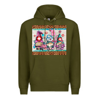 Army Green nurse gnomes Premium Hoodie - AdoDesignShop