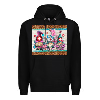 Black nurse gnomes Premium Hoodie - AdoDesignShop