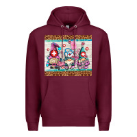 Burgundy nurse gnomes Premium Hoodie - AdoDesignShop