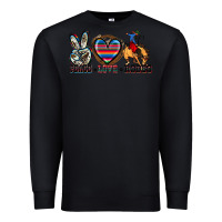 Black peace love rodeo Premium Sweatshirt - Zillion Design Studio