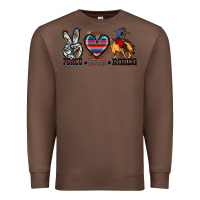 Chestnut peace love rodeo Premium Sweatshirt - Zillion Design Studio