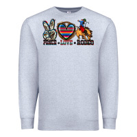 Heather Grey peace love rodeo Premium Sweatshirt - Zillion Design Studio