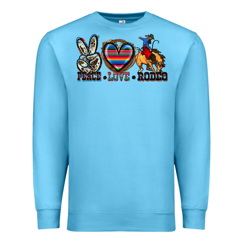 Peace Love Rodeo Premium Sweatshirt by Zillion Design Studio | Teevron