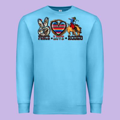 Premium Sweatshirt peace love rodeo