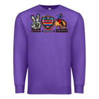 Purple peace love rodeo Premium Sweatshirt - Zillion Design Studio