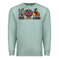 Seafoam peace love rodeo Premium Sweatshirt - Zillion Design Studio