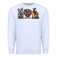 White peace love rodeo Premium Sweatshirt - Zillion Design Studio