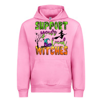 Fuchsia Pink support your local witches Urban Hoodie - BundleAndBundleShop
