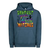 Pigment Midnight Navy support your local witches Urban Hoodie - BundleAndBundleShop