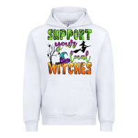 White support your local witches Urban Hoodie - BundleAndBundleShop