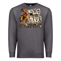 Charcoal Heather long live cowboys Premium Sweatshirt - Zillion Design Studio