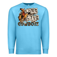 Ocean Blue long live cowboys Premium Sweatshirt - Zillion Design Studio