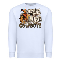 White long live cowboys Premium Sweatshirt - Zillion Design Studio