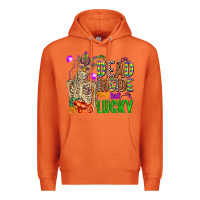 Carrot mardi gras dead inside but lucky  with skeleton Premium Hoodie - AdoDesignShop