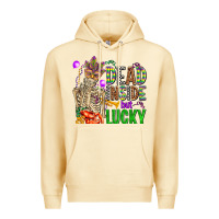 Pina Colada mardi gras dead inside but lucky  with skeleton Premium Hoodie - AdoDesignShop