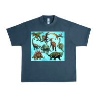 Midnight Navy dinosaurs tumbler Urban Heavy Tee - Artiststas