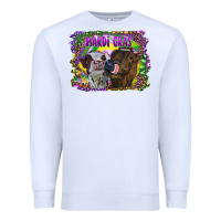 White Mardi Gras Heifers Premium Sweatshirt - RanaPortraitStore