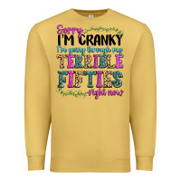 Antique Gold sorry i’m cranky i’m going through my terrible Premium Sweatshirt - texasbilliewilder