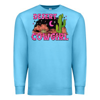 Ocean Blue desert cowgirl Premium Sweatshirt - Zillion Design Studio