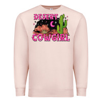Pale Pink desert cowgirl Premium Sweatshirt - Zillion Design Studio