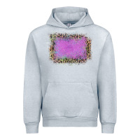 Heather Grey Old Leopard Purple Glitter Frame Urban Hoodie - Bettercallsaul